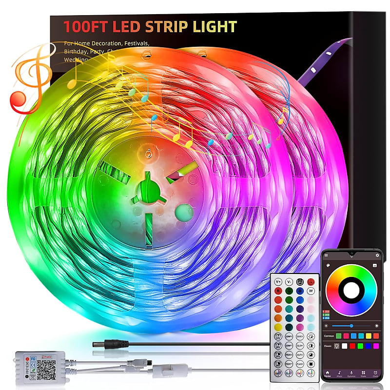 100Ft Led Lights For Bedroom 2 Rolls Of 50Ft Led Strip Lights