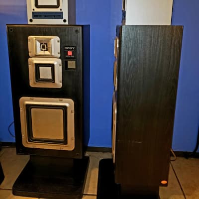 Rare Sony APM 790 200W Floor Speakers With Stands Reverb