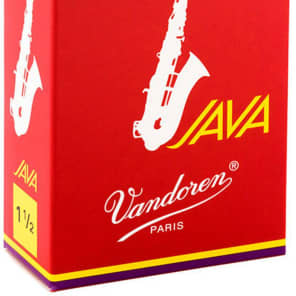 Vandoren SR2615R Java Red Alto Saxophone Reeds - Strength 1.5 (Box of 10)