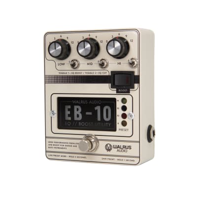 Walrus Audio EB-10 Preamp / EQ / Boost Effects Pedal (Cream) image 3