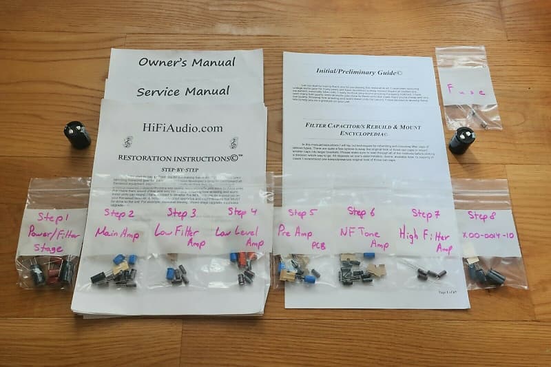 Kenwood KA-5002 restoration kit filter capacitor repair rebuild fix  			