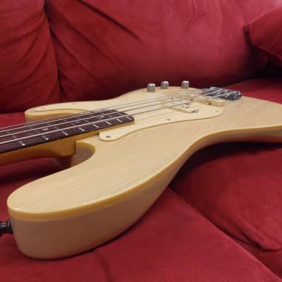 St. Blues King Blues Bass IV 1984 White Blonde W? Gig Bag and Drop D Tuner key image 13