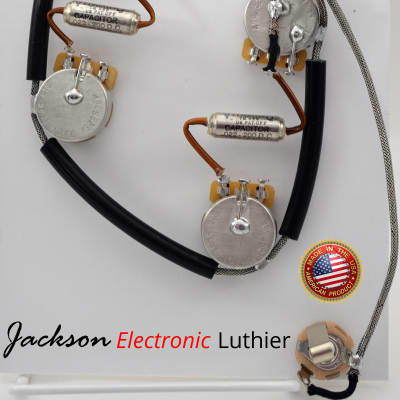 ES-335 Wiring Harness by JEL - CTS 525k - Rare .022 uF Vitamin Q Caps image 2