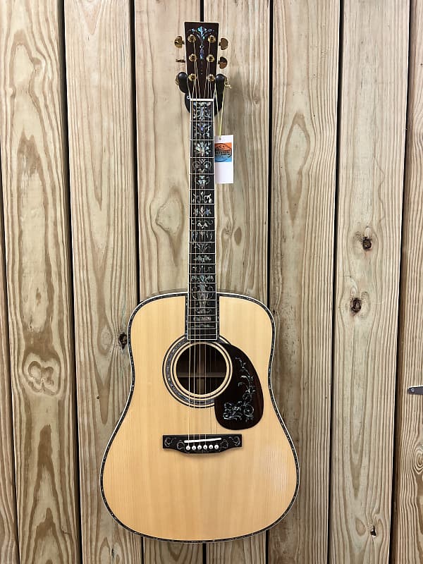 DREADNOUGHT FORTY FIVE D model acoustic guitar 2024 - Natural inlays galore FREE WRANGLER DENIM STRAP image 1
