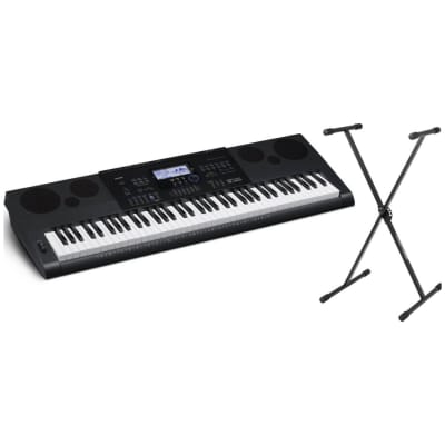 Casio WK6600 76 Note Portable Keyboard w/Power Supply, Cloth, and Keyboard Stand image 1