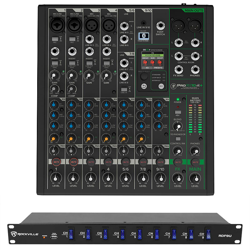 Mackie ProFX10v3+ 10-Channel Pro Effects Mixer w/USB ProFX10 | Reverb