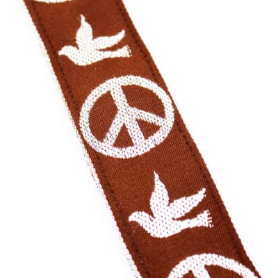 Souldier "Young Peace Dove" White & Brown Pattern 2" Guitar Strap image 4
