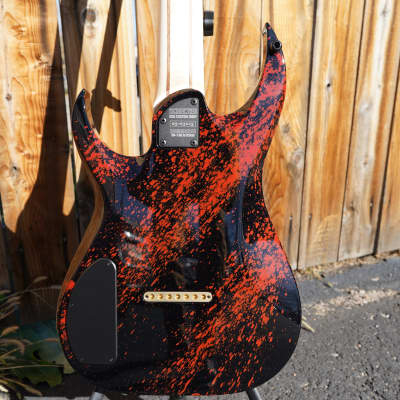Schecter USA CUSTOM SHOP - Black w/ Blood Splatter - Keith Merrow KM-7 - Hybrid 7-String Electric Guitar w/ Case (2023) image 3