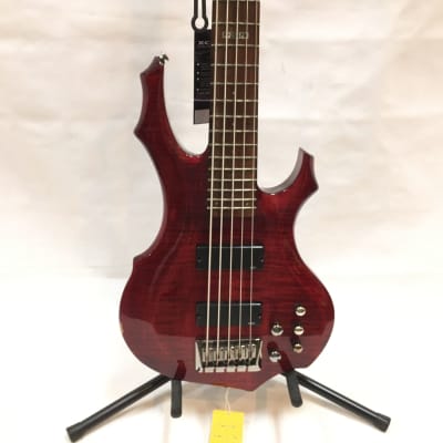 Used LTD F-255 FM Bass Guitar Red image 1