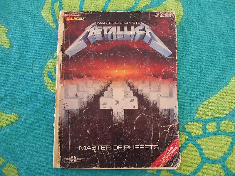 Metallica MASTER OF PUPPETS Tab Tablature Book Songbook Fair Reverb