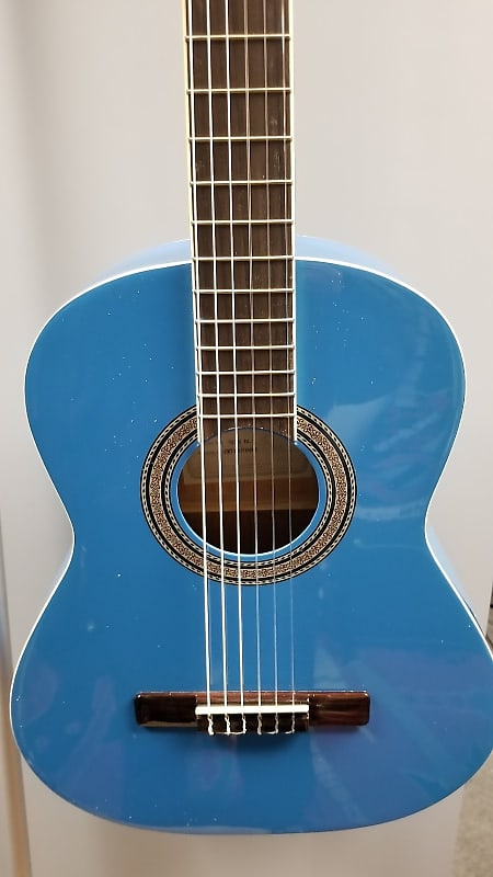 San Mateo SMBB Blue Classical Folk Guitar  Blue image 1