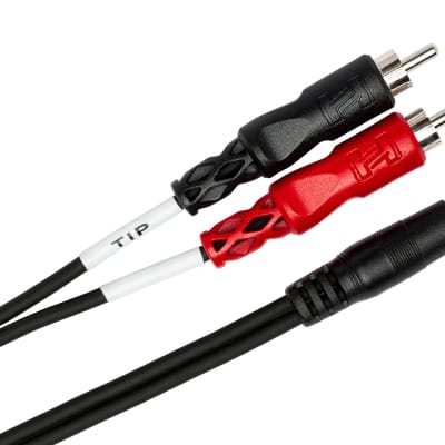 Hosa CFR-210  Y Cable 3.5mm Trsf - Rca 10ft image 4