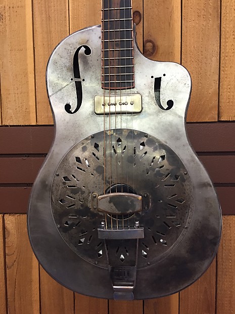 Mule Resonator cutaway Aged metal w pickup