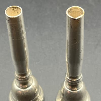 Vintage H.N. White Co. Trumpet Mouthpieces set of 2  #42 Del Staigers and #32 Equa-Tru from 1920's image 11