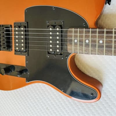 Squier Affinity Telecaster HH Guitar with Matching Headstock 2020 - 2021 - Metallic Orange image 2
