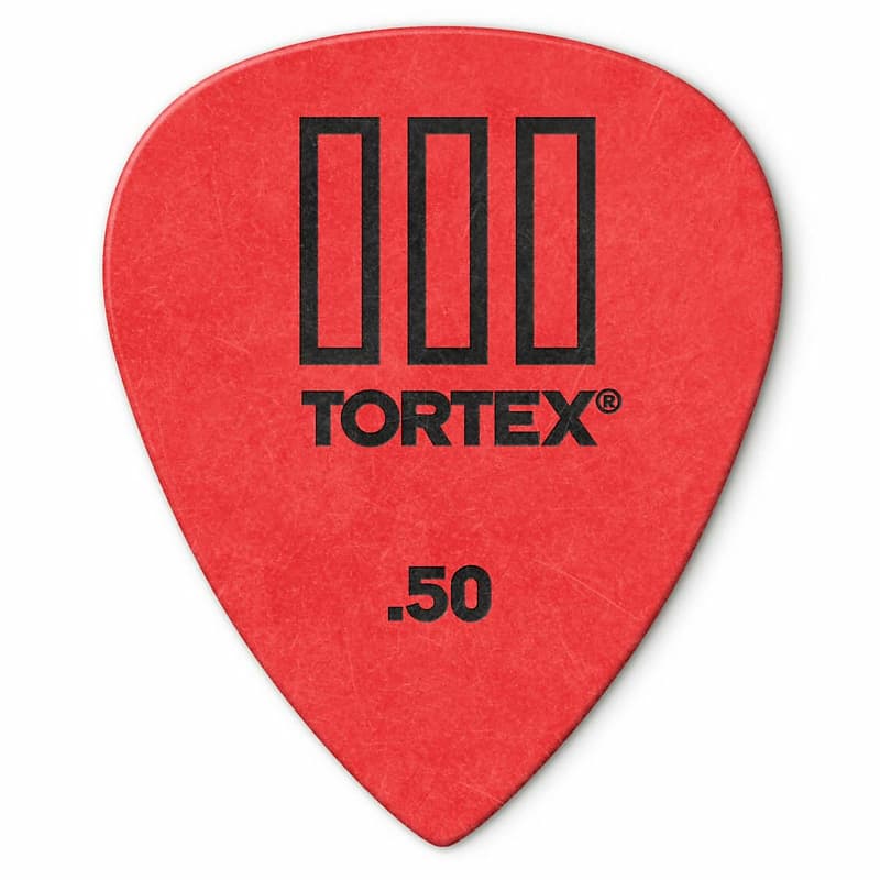 Dunlop 462P.50 Tortex TIII .50mm Guitar Picks, Red, 12 Pack image 1