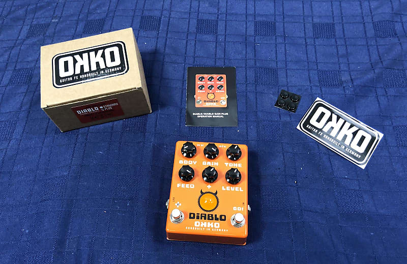 OKKO Pedals Diablo Plus Dynamic Overdrive Guitar Effect Pedal in Original Box image 1