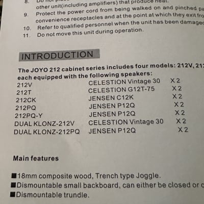 Joyo 212V Cabinet 2x12”  Celestion Vintage 30 Stereo Mono 2023 - Black image 13