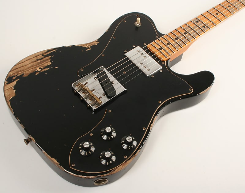 Fender Custom Shop Limited Edition '70s Tele Custom Heavy Relic Aged Black CZ568243 image 1