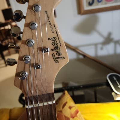 Tokai Goldstar Sound Stratocaster Strat Electric Guitar - Sunburst, Tortoise image 4