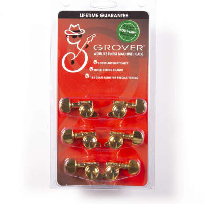 Grover 505G Mini Roto-Grip Locking Gold 3x3 Rotomatic Tuners image 1