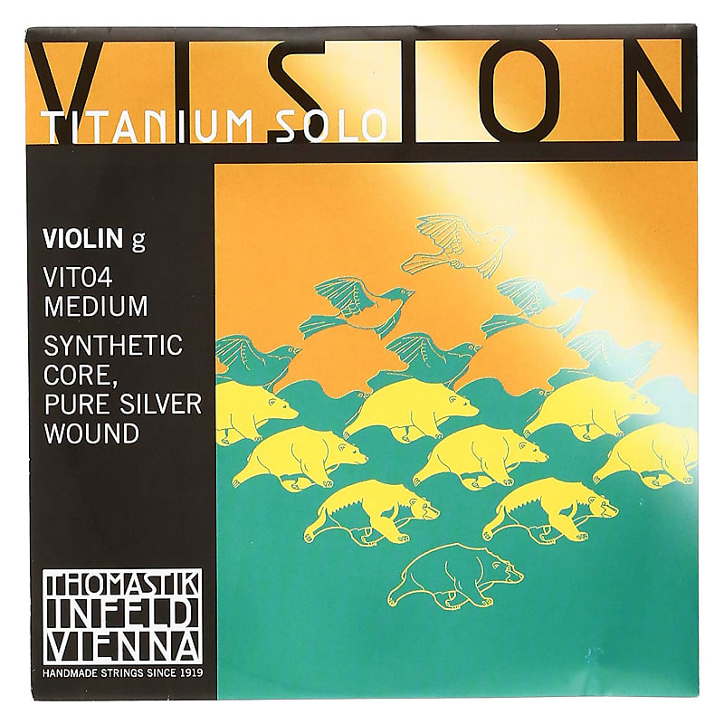 VIT04 Vision Titanium Solo Silver-Wound Synthetic Core 4/4 Violin String - G (Medium) image 1