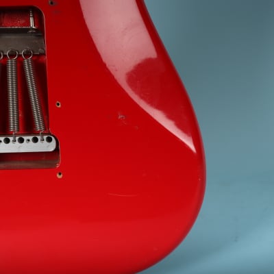 Vintage 1980s Squier Bullet 1 One Made in Korea Ferrari Red MIK Electric Guitar image 14