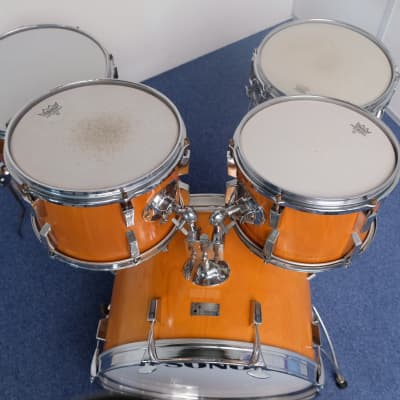 Sonor Champion Beech 22" - 12" - 13" - 16" - Snare D454 drumkit 1970's Natural image 2