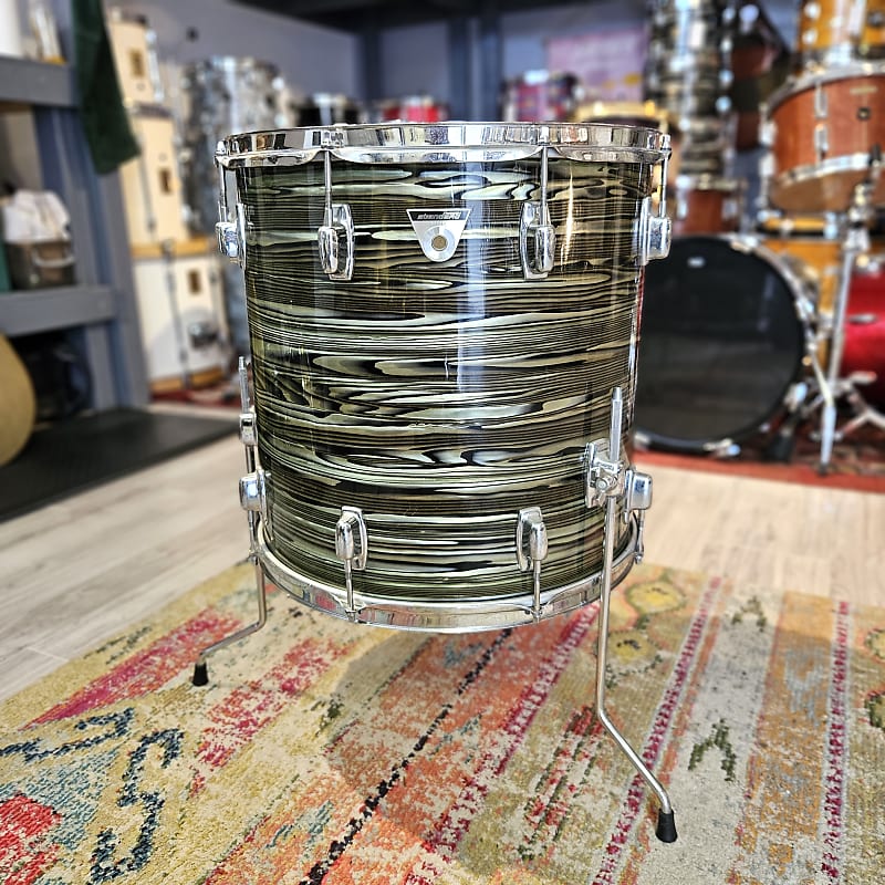 Ludwig Standard 16x16" 3-ply Floor Tom in Avocado Strata 1971 image 1