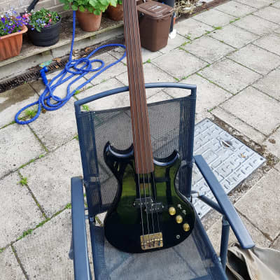Westone Thunder 1A Fretless Jazz Bass 1984 Black image 1