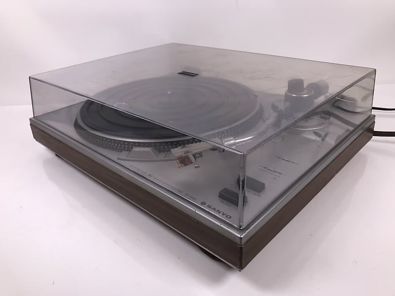 Vintage Rare Wood Grain SanyoTP 1010 Turntable Record Player  			