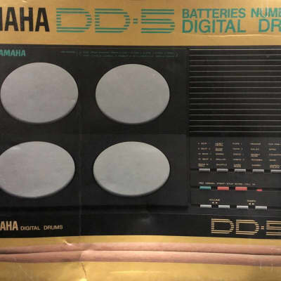 Yamaha  DD-5 Black Vintage  Digital Drums & Drumsticks 80's Vintage Drum Machine Used Tested image 2