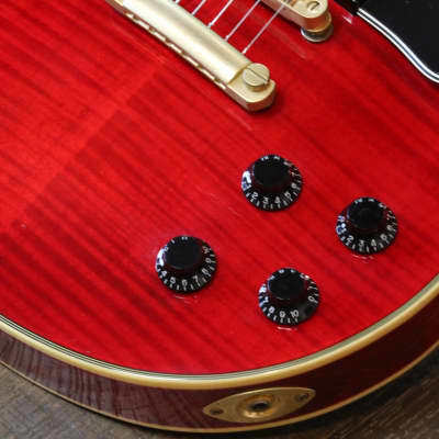 Jay Turser Serpent Les Paul Stle Guitar Trans Red Flametop + Case image 5