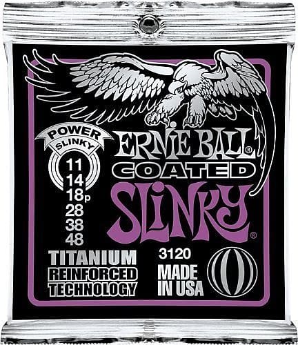 Ernie Ball 3120 Titanium Reinforced Technology Coated Power Slinky Electric Guitar Strings image 1