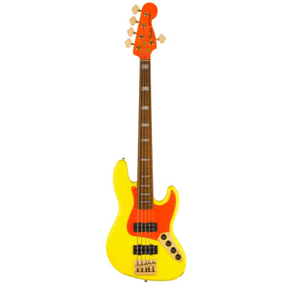 Fender 014-9400-386 MonoNeon J-Bass V, Roasted Maple Fingerboard, Neon Yellow for sale