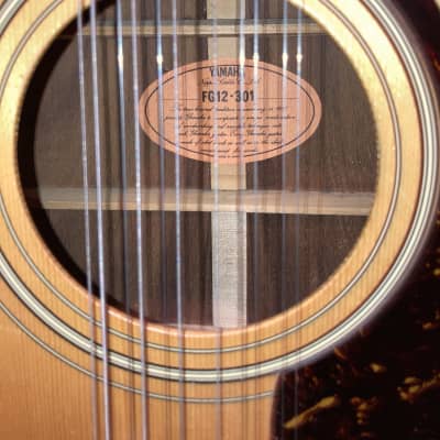Vintage Yamaha FG 12-301 1978 12 String Acoustic Guitar image 3