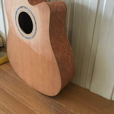 Spruce Board Folk Acoustic Guitar Body with Abalone Rosette image 4