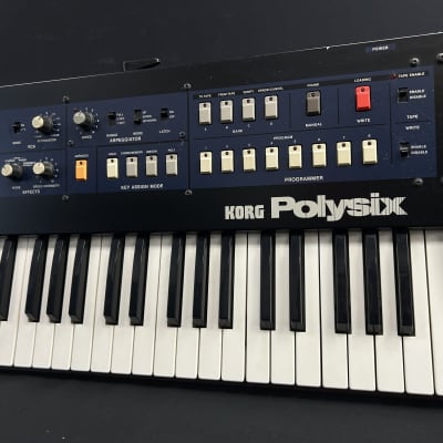 Korg PolySix Analog Polyphonic Synth 1980s - Navy Blue *Parts or Repair