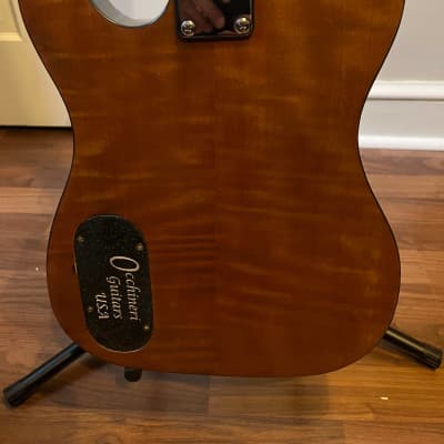 Occhineri Custom TELE style guitar - Natural Walnut image 4