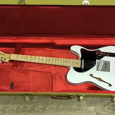 MyDream Partcaster Custom Built - Black & White Thinline Quarter Pound image 5