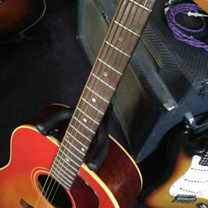 Gibson J-45 Acoustic Guitar 1967 Cherry Sunburst image 5