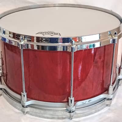BUBINGA STAVE FREE FLOATING SNARE DRUM  14 X 6.5" CLEAR LACQUER - FREE SHIP TO CUSA! image 7