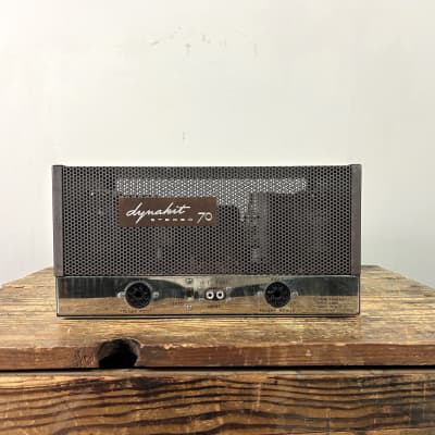 Dynakit ST-70 Stereo Power Amplifier 1963 - Chrome / Charcoal Brown  w/ Original Box image 1