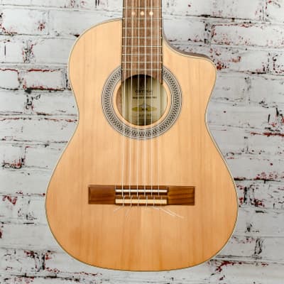 Ortega RQ39 Requinto Series Pro Small Scale Classical Acoustic Guitar, Natural w/ Bag x1016 (USED) image 1