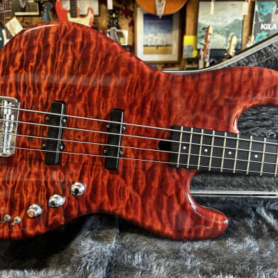 Modulus VJ4 Vintage Jazz 2003 - Trans Red Quilted Maple image 2