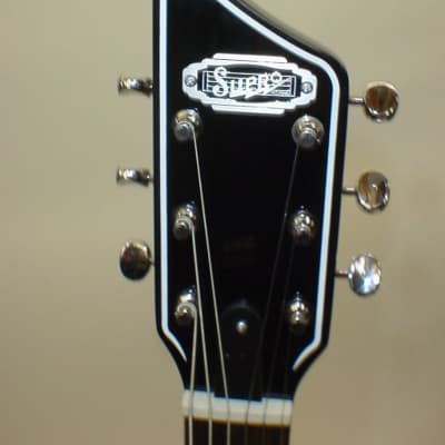 Supro 2010BM Island Series Jamesport Electric Guitar - Ocean Blue Metallic image 7