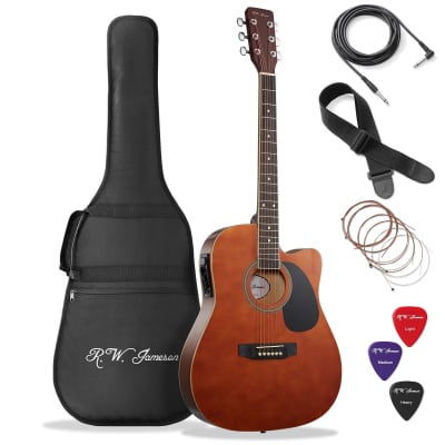 41-inch Thinline Cutaway Acoustic-Electric Guitar Bundle –