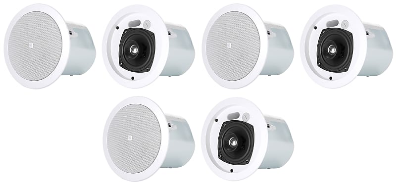 6) JBL Control 24CT 4&quot; 70v Commercial Restaurant/Bar/Cafe White Ceiling Speakers  			
