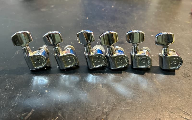 Schaller 6 Inline Mini Tuners 70’s Chrome Reverb