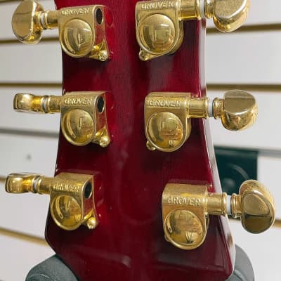 Prestige Musician Pro Semi-Hollow Guitar w/ Case Transparent Red image 4
